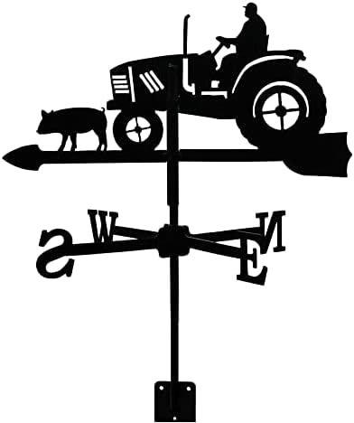 Girouette en métal pour décoration de jardin et tracteur