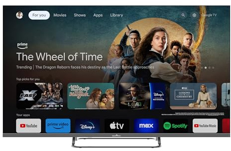 Smart Tech TV QLED 4K UHD 43' (109 cm) 43QG02V Google TV- 4xHDMI - 2xUSB - Dolby Vision - Dolby Atmos