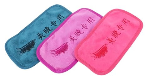 FRCOLOR Wimpernverlängerung Stirnpolster 3 Stück Weiches Komfort Stirntuch Rechteckige Pads für Lash Grafting Make Up Entferner Mehrfarbig für Augen Make Up und Wimpernverlängerungszubehör