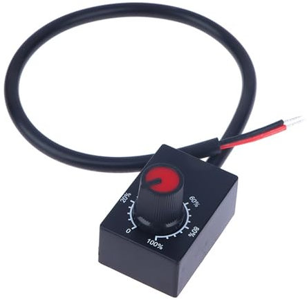 Mini DC 0-10V 1-10V Dimmer a manopola Potenziometro elettronico 0-100%(Black2)