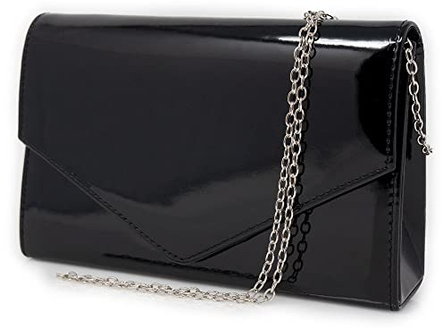 Emila Pochette lucida vernice elegante cerimonia da donna ragazza signora borsa a mano piccola clutch bag borsetta sera giorno matrimonio comunione battesimo primavera estate 2026
