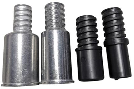 Gralara Mango de Escoba Conector de Punta roscada para el hogar y el Comercial para Postes y manijas de Madera Piezas de trapeación Cabeza roscada, Plata Negra 4pcs