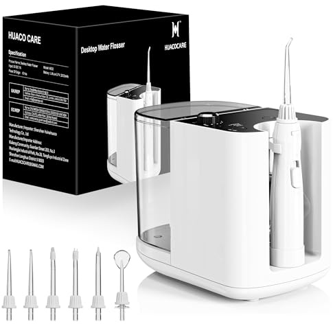 Uppgraderad version 900 ml stor kapacitet bänkskiva, vattenflosser, vattumannen vatten tandtråd professionell med UV-rengöringsljus, oralt sköljare för tänder, tandkött, tandkött, tandställning