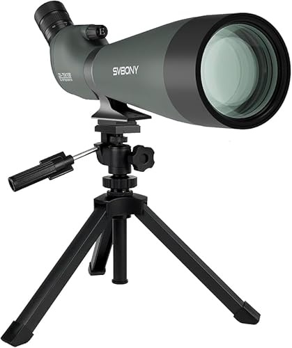 Svbony SV28 25-75x100mm Spektiv mit Stativ, Großes Sichtfeld, Helle und Klare Bilder, HD BAK4 Porro Prisma FMC, Spektive für Spektive für Sportschützen Vogelbeobachtung Wildtiere
