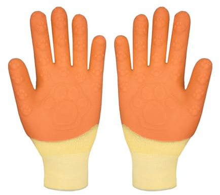 Oxxggkao Not Deadly Kinder-Arbeitshandschuhe, wasserdicht, leicht abwischbar, saubere Mischsubstanz für Garten, Bauernhof und Zuhause, permanente Sicherheit, Kinderhandschuhe, TPE