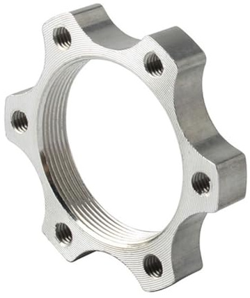 Tidevib Disc Brake Flange Adapter for Bicycle 44/48mm 6-Bolt Hub Conversion Mount, Aluminum Alloy 7.5mm with Lock Nut