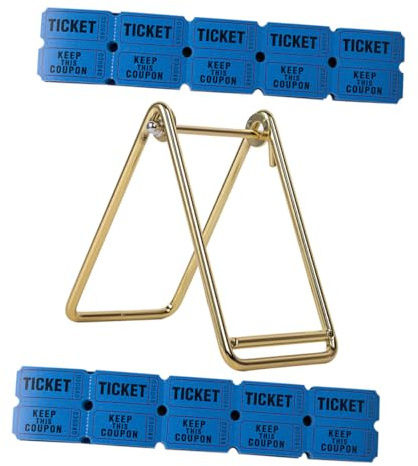 NESTINGHO 1000 pièces Lot de Tickets de Tombola Rouleaux Doubles avec Support Doré Tickets Numérotés pour Événements Tombolas Fêtes et Animations Jeux