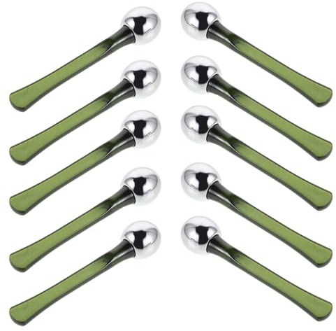 CIYODO 10stücke Massageroller für Augen Metall Applikator für Augencreme mit Kugelmassagefunktion Gesichtsroller zur Reduzierung von Schwellungen und Falten Praktisches Pflege-werkzeug