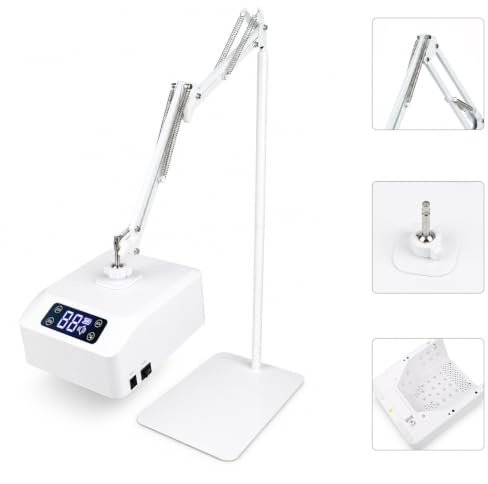 2-in-1 78W UV Lampe für Gelnägel, Profi Nageltrockner für Finger- & Zehennägel, 4 Timer 15/30/60/90s, Infrarotsensor, Verstellbarer Ständer, Platz für 2 Hände & 2 Füße, Gleichmäßige Aushärtung, Salon