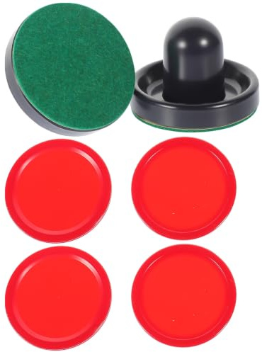 DIYEAH Set de Accesorios para Hockey de Aire Discos y Empujadores de Abs y Esponja, Adecuado para Juegos de Mesa y Noches de Amigos