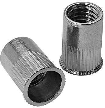 20 Stück Nietmuttern Edelstahl V2A M10 x 19,5 mm - Blindnietmuttern Einnietmuttern kleiner Senkkopf