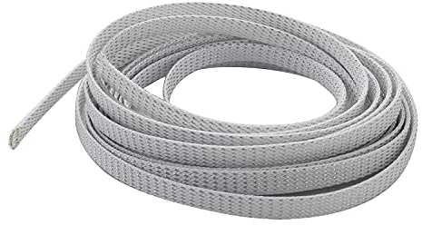 Othmro 1Pc Cable Tidy Sleeve, 5m Cable Protector, Desk Cable Management Cable Organizers Wire Tidy for TV/PC USB Cable, Pet Cable Protector, Silver White (Width: 10mm)