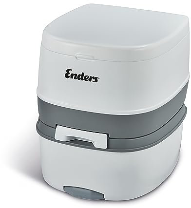 Enders Campingtoilette SUPREME Mobil WC Chemietoilette, integrierter Halter für WC-Papier, Spül- und Abwassertank, mit Belüftungstaste, komfortable Sitzhöhe von 44cm #4999