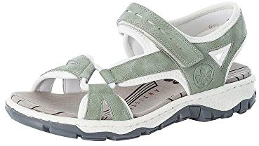 Rieker Sandali da trekking da donna 68879, sandali da donna, verde, 41 EU
