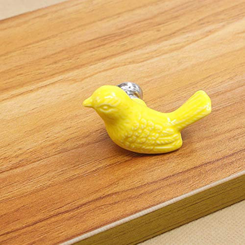 Nette Vögel Keramikknöpfe Kommode Knopf Schublade zieht Griffe Schrank zieht Knopf Rosa Grün Kinderschrank Knopf Möbel Wohnkultur, MBS0016-4