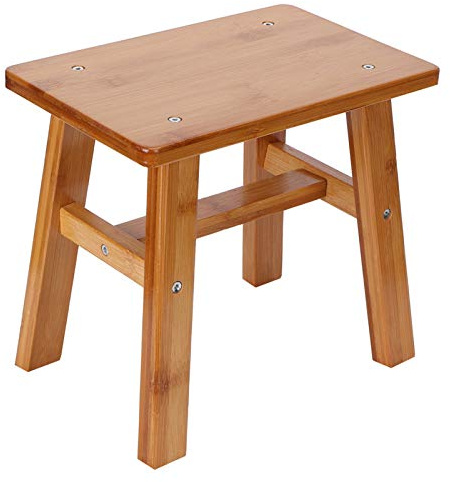 Fdit Petit Tabouret Bas en Bois, Tabouret Carré pour Enfants, Tabouret Rond, Texture Lisse avec Coins Arrondis pour Le Salon de la Maison(2#)