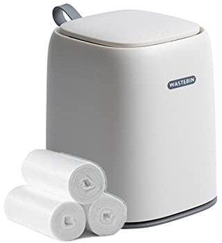 YGMXZL Boîte à Ordures Compacte,Étudiant Poubelle en Plastique,Plastique Rectangle Mini Poubelle pour Tables De Chevet,Salles De Bain,Bureaux,Salons (Blanc)
