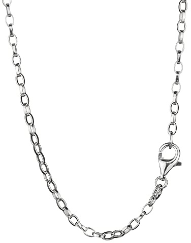 NKlaus 65cm catena a piselli ovale d'argento 925 larga 2,0mm collana elegante d'argento 8351