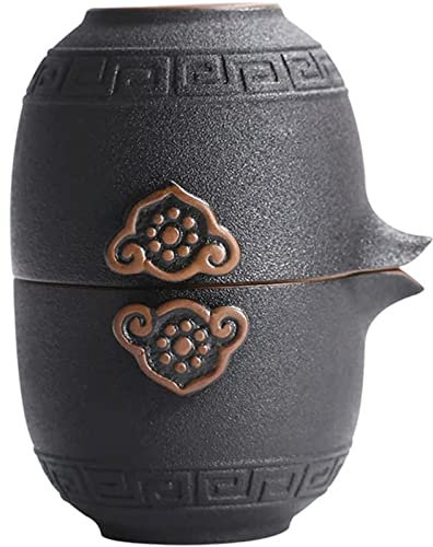 OLOTU Útil Taza de té de Kung Fu, Juego de Viaje de té Chino, Juego de Tetera de cerámica, Tetera portátil, Juego de té Moderno de Porcelana