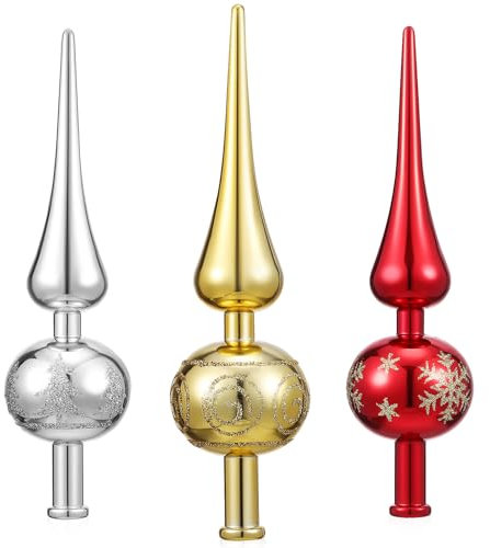 jojofuny 3stücke Weihnachtsbaumspitzen Weihnachtsbaumdeko Und Baumspitze Für Festliche Anlässe Langlebiger Christbaumschmuck Für Stilvolle Dekoration