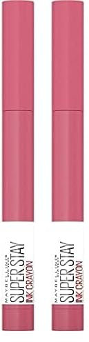 Maybelline New York Lippenstift, Super Stay Ink Crayon, Matt und langanhaltend, Nr. 90 Keep it Fun, 1,5 g (Packung mit 2)