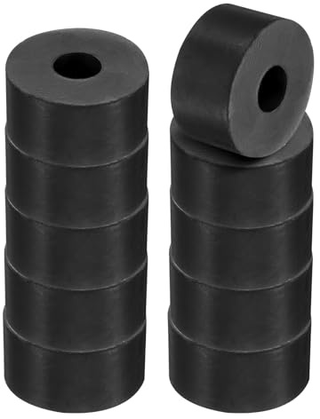 PATIKIL Entretoise en Caoutchouc Polyvalente, Lot De 10, 1,2 OD 0,39 ID 0,6 d'Épaisseur, Rondelle en Néoprène Anti-Vibration et Isolante pour Boulons HVAC et Accessoires De Voiture