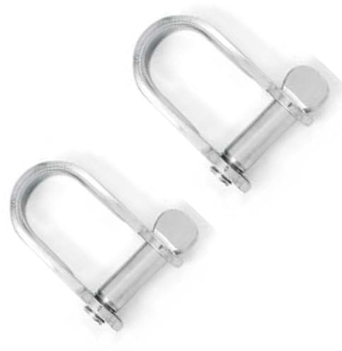 Universal Hardware Grilletes planos de 5 mm de acero inoxidable A4-grado marino (316), para conectar cuerdas, anclajes y cadenas (paquete de 2)