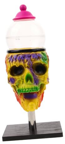 ABOOFAN Halloween Skull Gumballs Machine Resin Candy Dispenser Ornament for Home Garden Study Room Unique Candy Catcher for Boys and Girls