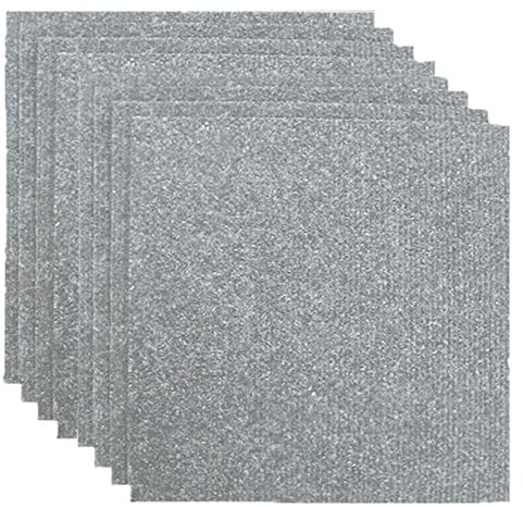 Selbstklebende Teppichfliesen, 20 m², 30,5 x 30,5 cm, rutschfeste Bodenfliesen für den privaten und gewerblichen Gebrauch, Grau, 20 Stück