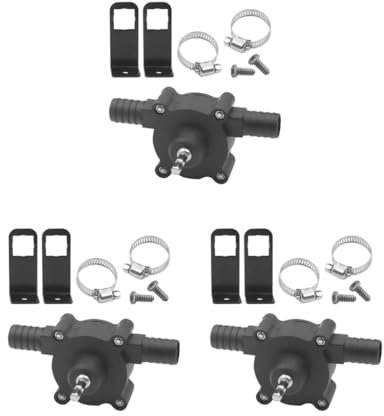 Lot de 3 pompes de transfert d'eau auto-amorçantes pour perceuse électrique