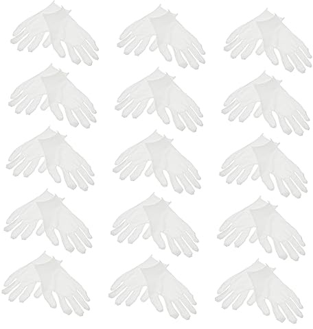 TOPPERFUN 15 Pares Guantes Hidratantes De Algodón Para Noche Para Piel Seca De Guantes Para Manos Secas Uso Nocturno