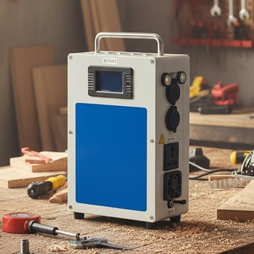 agreilduite Generador Manual De 500 W con Asa Plegable, Banco De Energía con Manivela para Camping En Casa Y Exteriores. 3 Métodos De Carga: Manivela, Panel Solar Y Red Eléctrica.