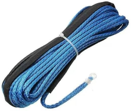 Kit de Cuerda sintética for cabrestante de Coche de 5 mm x 15 m, 2,5 T, Resistente, for Remolque, ATV, UTV, Todoterreno Fuerte Capacidad(Blue)