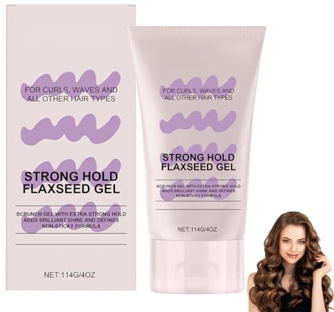 Strong Hold Flaxseed Gel – Extra starkes Scrunch-Gel für definierte Locken – Langanhaltender Halt & natürlicher Glanz – Curly Method geeignet