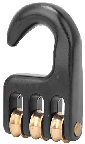 TARSHYRY Poulie Universelle de Gréement de Planche à Voile en Alliage d'aluminium Noir avec Système de Rouleaux à 3 Roues pour Un Accessoire de Matériel Marin de Navigation en Douceur, Résistant à