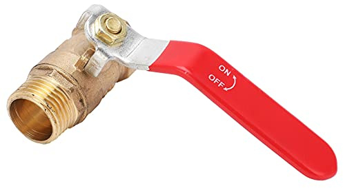 Premium Brass Ball Valve 1/2 Inch Inner Outer Wire Thickening with Red Handle Heavy Duty Blowdown Valve for Air Compressor Systems Industrial Grade Durable Construction