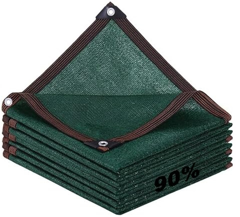 2x4 3x5 4x6 5x10m Telo Ombreggiante Verde, 90% Rete Ombreggiante HDPE con Occhielli, Vela Parasole Esterno, Tessuto Ombra Protezione UV e Privacy for Balcone, Giardino e Pollaio(5.0X10.0m)