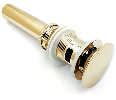 Xcel Home Gold-Kuppel geformt geschlitzt Click Clack abfluss waschbecken mit abnehmbarem Schlauch | DIY Ersatz Messing Pop Up Pilz Bad Waschbecken abfluss stöpsel | Standard G 1 1/4 BSP- Anschluss