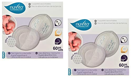 Nuvita Stilleinlagen für Tag und Nacht, 120 Stück, ultradünn, superweich, hochwertig.