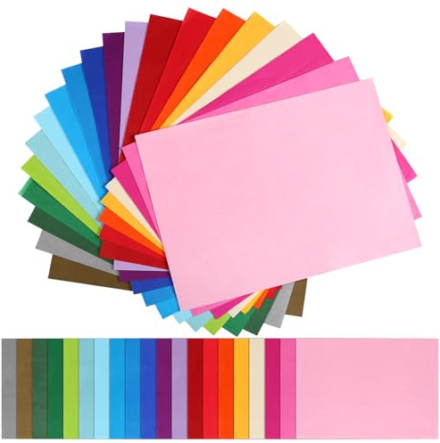 Naler 200 Hojas de Papel de Seda Papel de Colores para Manualidades Envolver Regalo Decoración (A4, 20 Colores)