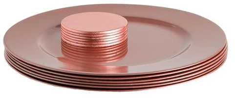 Argon Tableware Metallic Ladeplatten Set - 12pc - Roségold