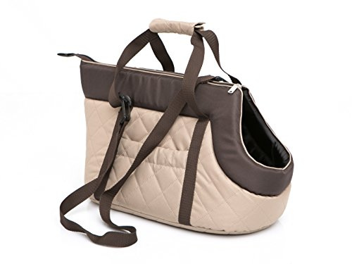 PillowPrim Hundetasche Tragetasche für kleinen und mittleren Hund Welpen Katze, Rucksack Beige - von 2 kg