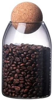 Barattoli di Conservazione in Vetro, Barattolo Caramelle ​Trasparenti, barattoli Vetro Ermetici, con Sughero, Cucina Contenitori Alimentari per Spezie, Zucchero, Caffè, Biscotti (750ml/26oz)