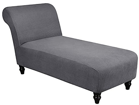 Topchances Sofabezug für Chaise Longue aus Jacquard, elastischer Bezug für Sessel, ohne Arm, Luxusbezug für Chaisesessel, Bezüge für Haustiermöbel, Schonbezüge für Sessel