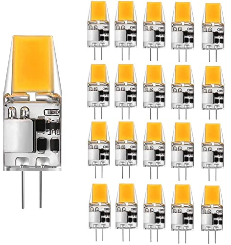 EIMOPE G4 LED Lampen 5W Nicht Dimmbar, 5W G4 LED Birnen Ersetzt 50W Halogenlampen, LED Leuchtmittel 12V, Warmweiß 3000K, 500LM, Kein Flackern, LED Stiftsockellampe Glühlampe, 20er Pack