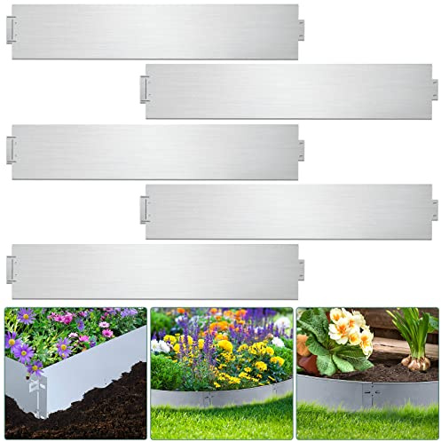 Joparri Bordure de pelouse en métal galvanisé - 20 m x 18 cm (L x H) - Bord de Tonte - Différentes Longueurs Disponibles - Bordure de Parterre