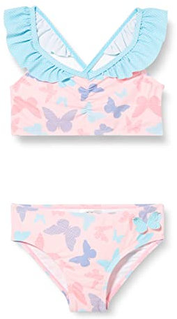 Playshoes Traje de baño de bikini con protección UV para niña, Mariposas, 5-6 Años