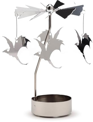 Puckator Flying Dragons - Portacandele girevole a forma di carosello, accessori per il soggiorno, a tema drago e draghi