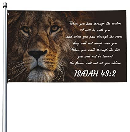 VIVACITE Christliche Flagge, 7,6 x 12,7 cm, Gartendekoration, Terrasse, Veranda, Dekoration, Outdoor, Kunst, Gebetsfahnen, Hof, religiöser Glaube, christliche