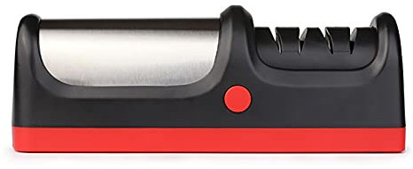 Knife Sharpener with Household Multi-Purpose USB Rechargeable Electric Automatic Convenient and Practical (Color : Black Size : 21x7.1x7.7cm) wenfeng1991